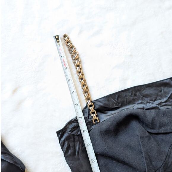 Dolce & Gabbana Black Satin Sleeveless A-line Midi Dress, size IT44/US8/L - Picture 10 of 10